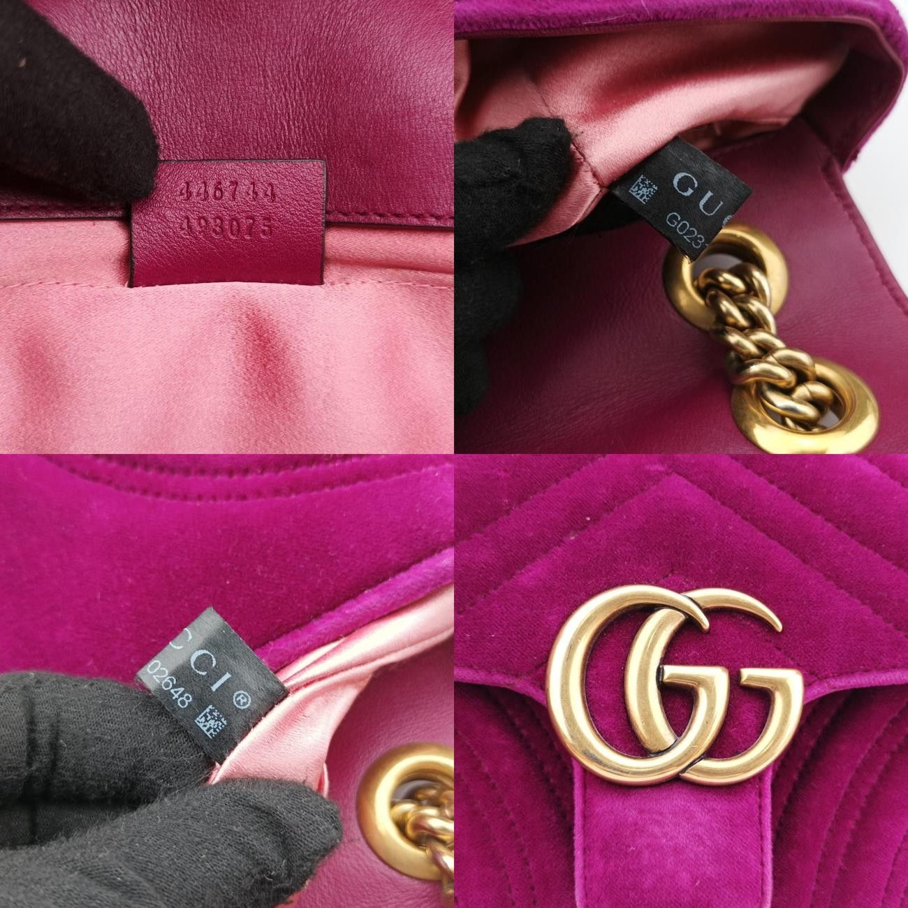 グッチGucciGGマーモントパープルベロア446744G023102648