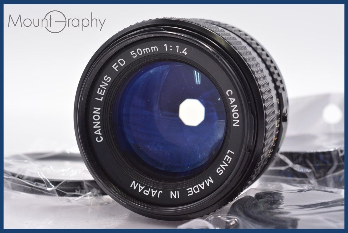★美品★キャノン CANON NEW FD 50mm F1.4 ★前後キャップ★ ☆良品☆ キヤノン Canon NEW FD 50mm F1.4 前後キャップ&レンズ