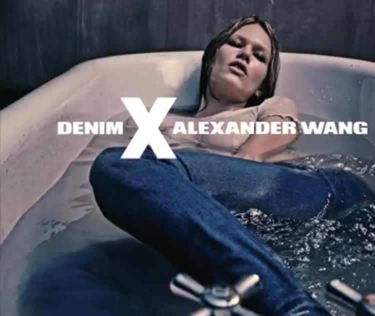 DENIM×ALEXANDER WANGアレキサンダーワン切り替えデニムジャケットG 