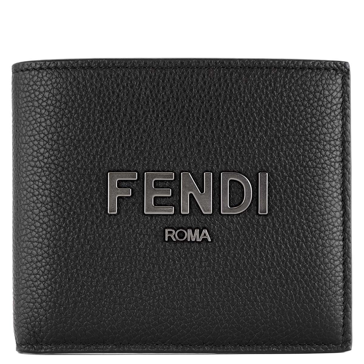 二つ折り財布 FENDI フェンディ 2023年春夏新作 7M0169 ALA8 Portafoglio メンズ 男性 シグネチャー F1Z35 NERO+RUBS ブラック