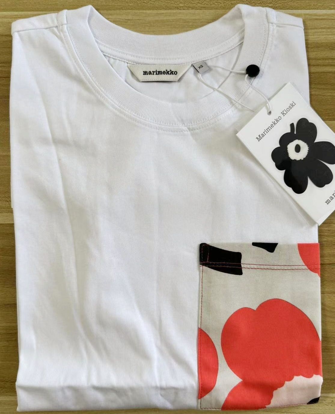 マリメッコ marimekko Tシャツ カットソー 半袖 クルーネック 花柄