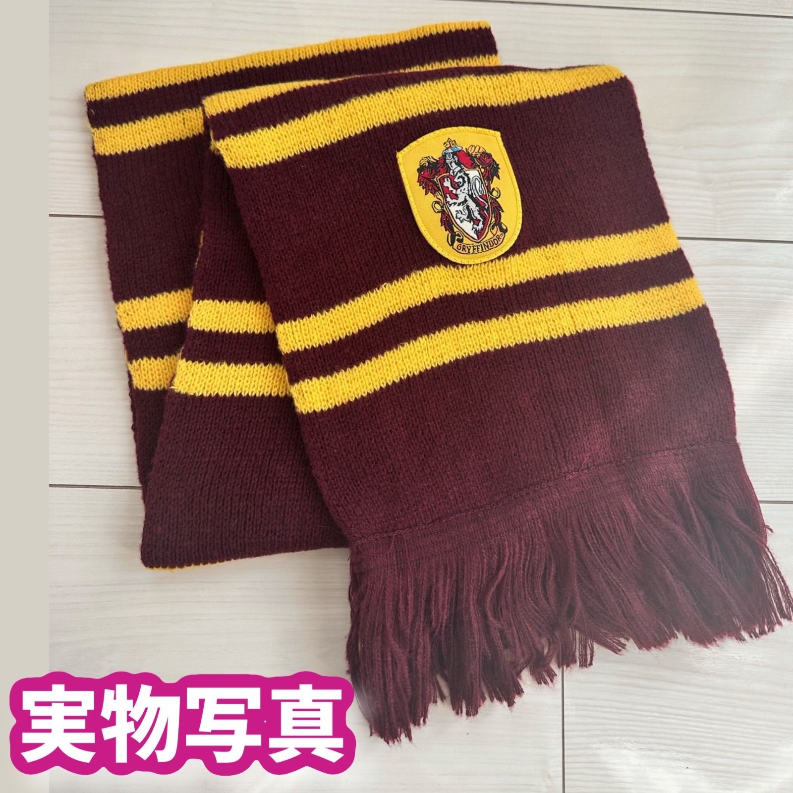 ハリーポッターグリフィンドール (杖＋マフラー+ネクタイ)高品質コスプレ超得4点 ハリーポッター グリフィンドール (リアルマフラー+ネクタイ+杖