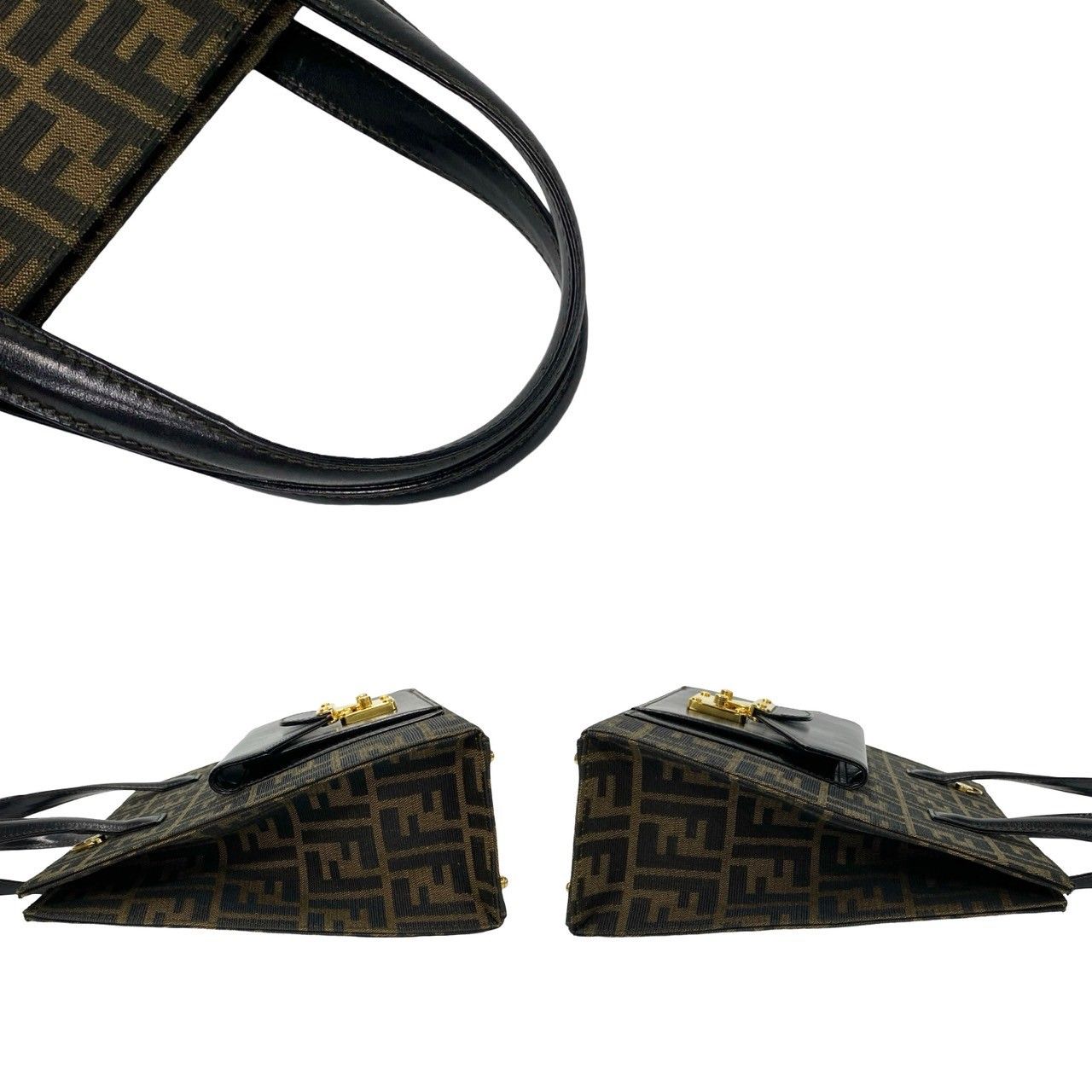 ほぼ未使用 FENDI フェンディ ヴィンテージ ズッカ FF 柄 金具