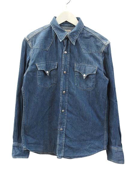 オアスロウ orslow デニム ウエスタンシャツ 2 インディゴブルー 長袖