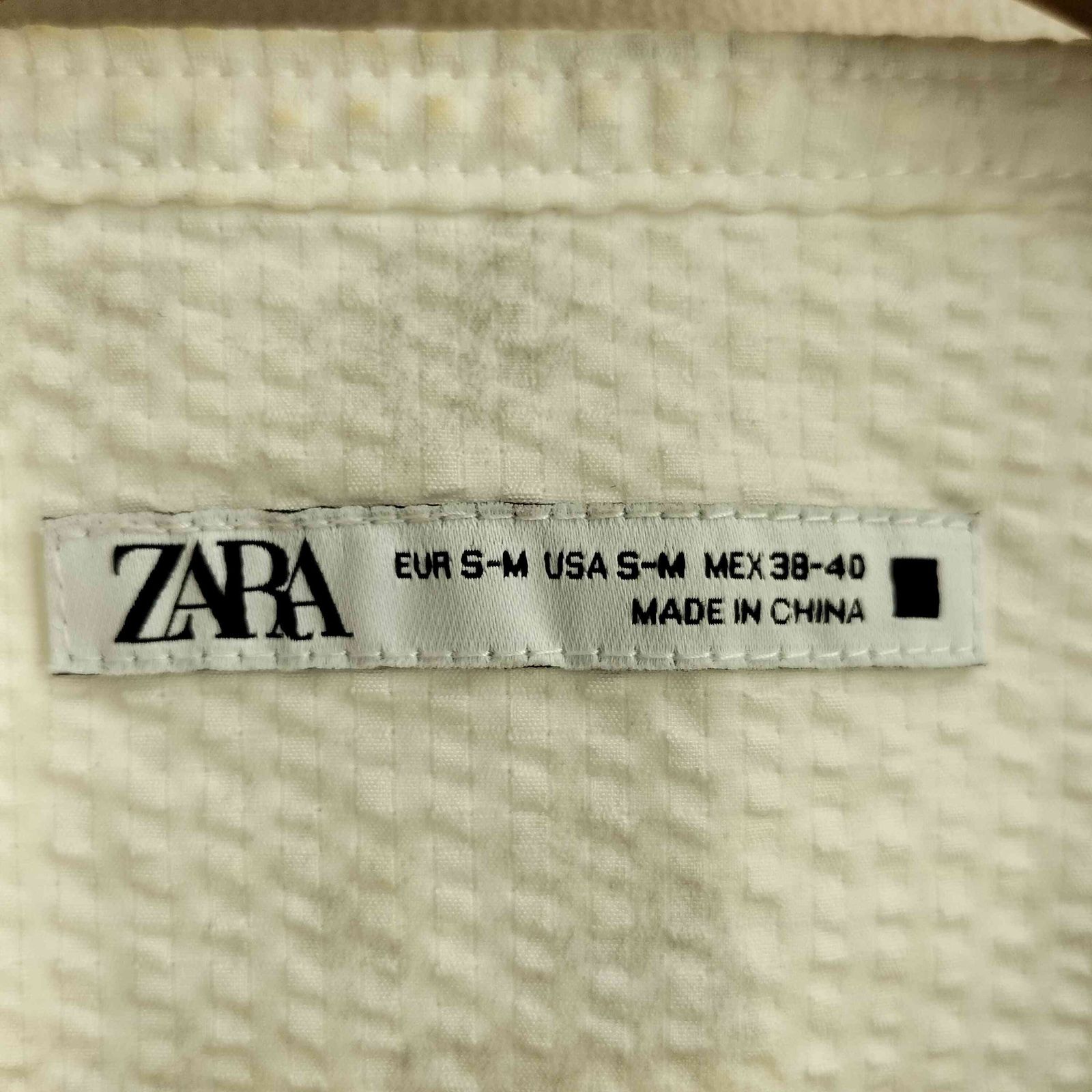 ザラ ZARA USED加工 シアサッカー ワークベスト メンズ S-M - メルカリ