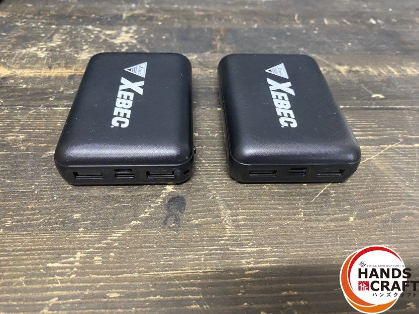 ● 品 ジーベック XEBEC 空冷服用 ペルチェ冷却セット バッテリー 3.7V|10000mAh ×2 ケーブル付
