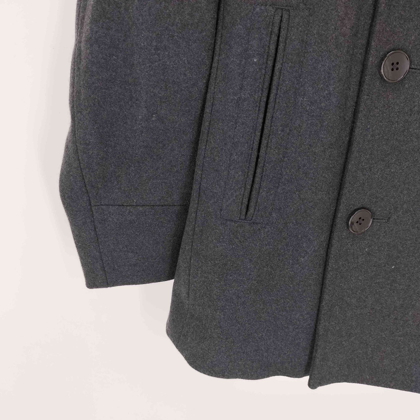 ユナイテッドアローズ ピーコート グレー UNITED ARROWS（ユナイテッドアローズ）の「メルトン Pコート