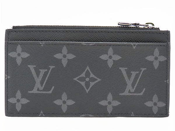 ルイヴィトン LOUIS VUITTON タイガラマ モノグラム エクリプス リバース コインカード ホルダー カードケース パスケース 名刺入れ コインケース コインパース 小銭入れ コンパクト財布 ノワール ブラック グレー M69533