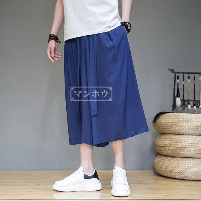 ワイドパンツ クロップドパンツ テーパード パンツ 七分丈 ボトムス 夏