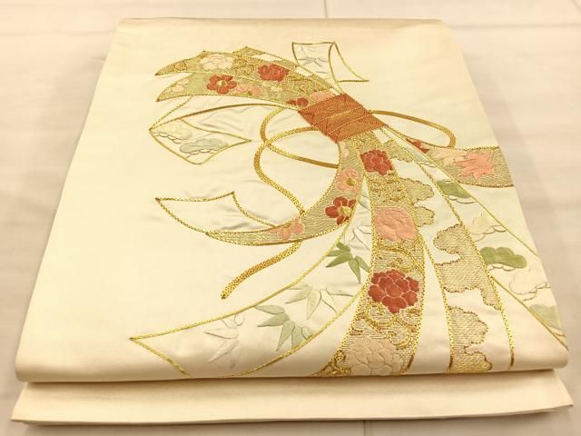 袋帯 美品 正絹 太鼓柄