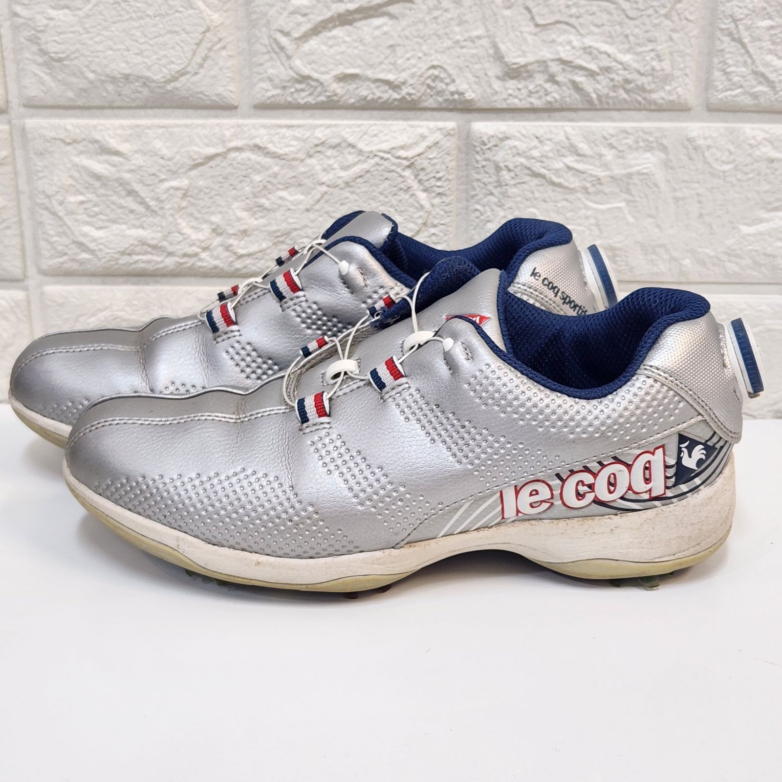 中古】le coq sportif ゴルフシューズ 22.5 レディース シルバー