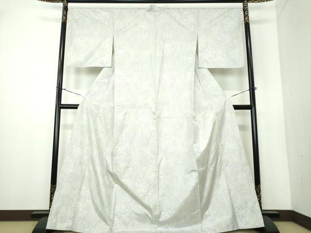 平和屋着物○本場大島紬 白大島 9マルキ 総絣 正倉院花文 正絹 逸品