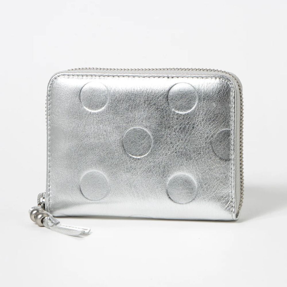 ☆ シルバー ☆ percheペルケ ドット型押しラウンドパーム