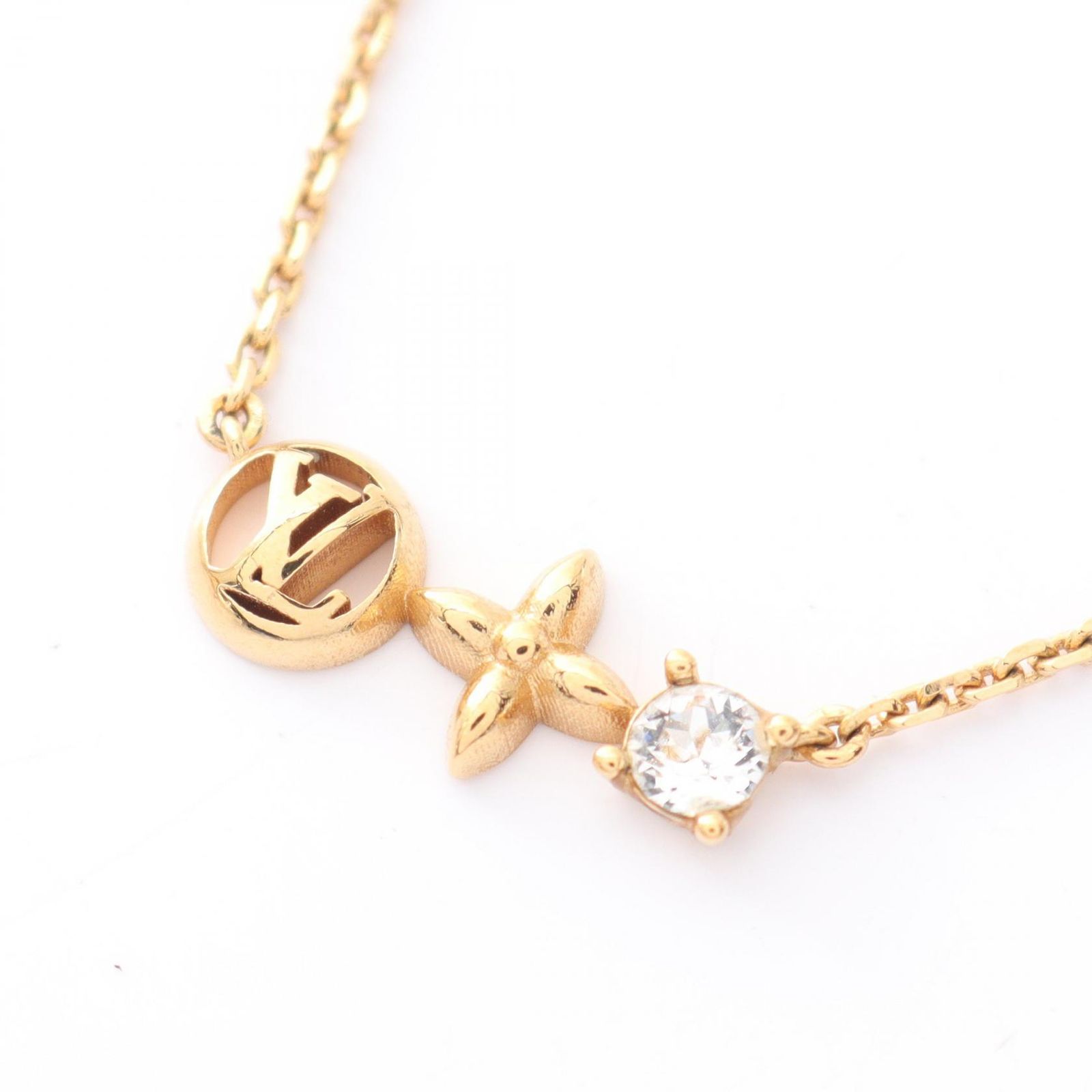 【美品/箱付き】 Louis Vuitton ゴールドメッキ ネックレス ルイ・ヴィトン LOUIS VUITTON ネックレス プティ ルイ GP