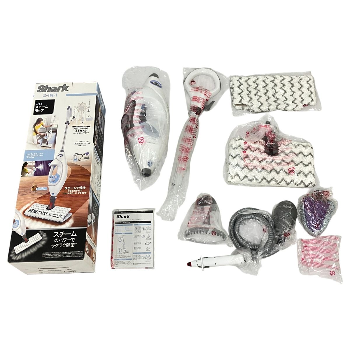 SHARK S3974J 2-IN-1 プロスチームモップ ハンディ 床 衣類 広範囲 溝 油汚れ シワ伸 コンパクト シャーク N10449950
