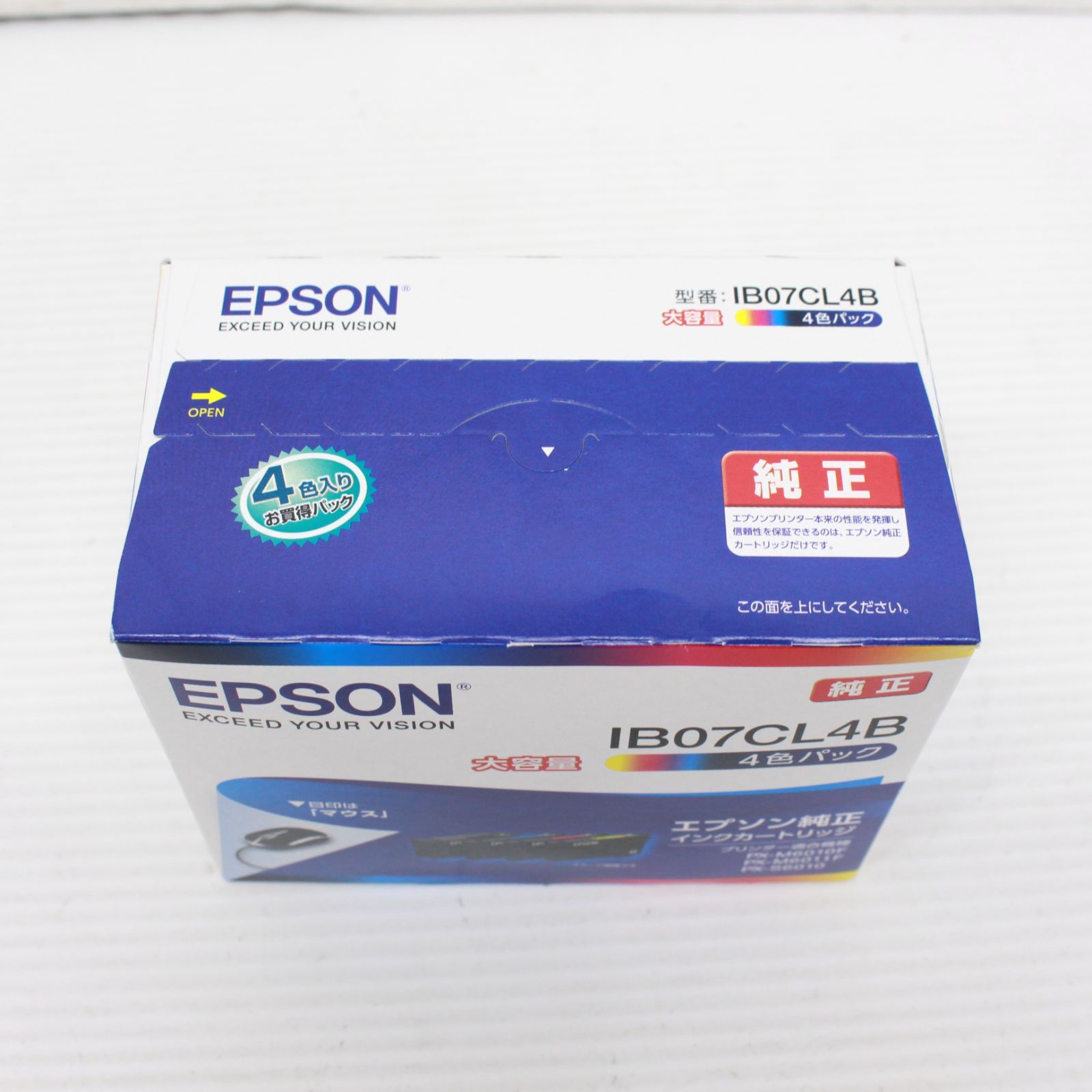 IB07CL4B 4色パック 大容量 EPSON マウス エプソン 純正 インクカートリッジ エプソン 純正 インクカートリッジ IB07CL4B ４色パック 大容量インク