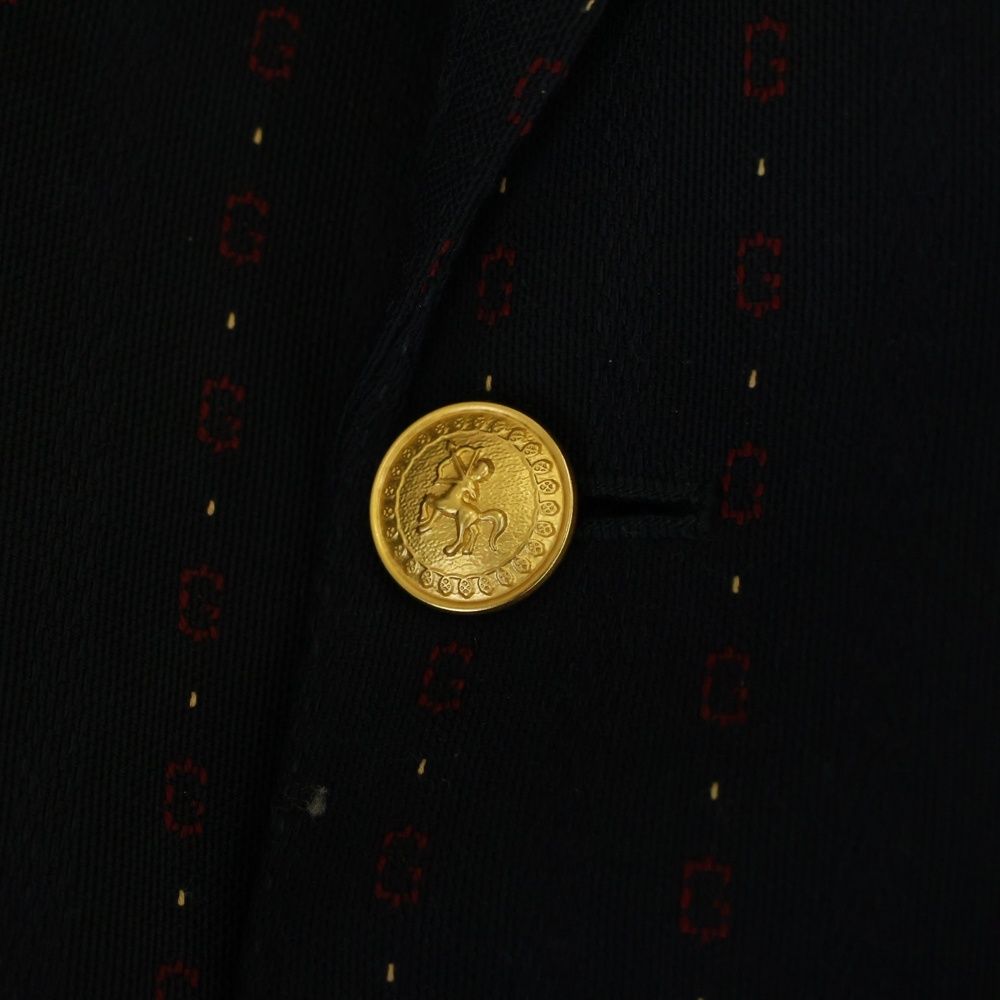 GUCCI グッチ　テーラードジャケット　金ボタン GUCCI(グッチ) / 金ボタン/GGロゴ/ダブルテーラードジャケット/40