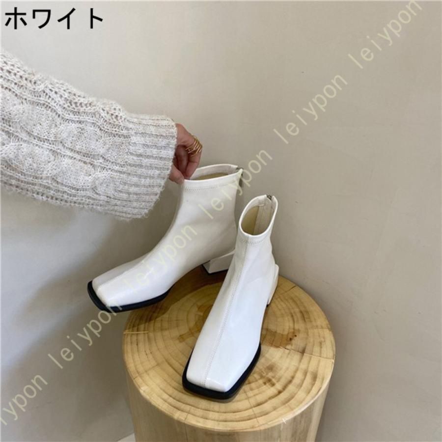 5cmヒール ミドルブーツ