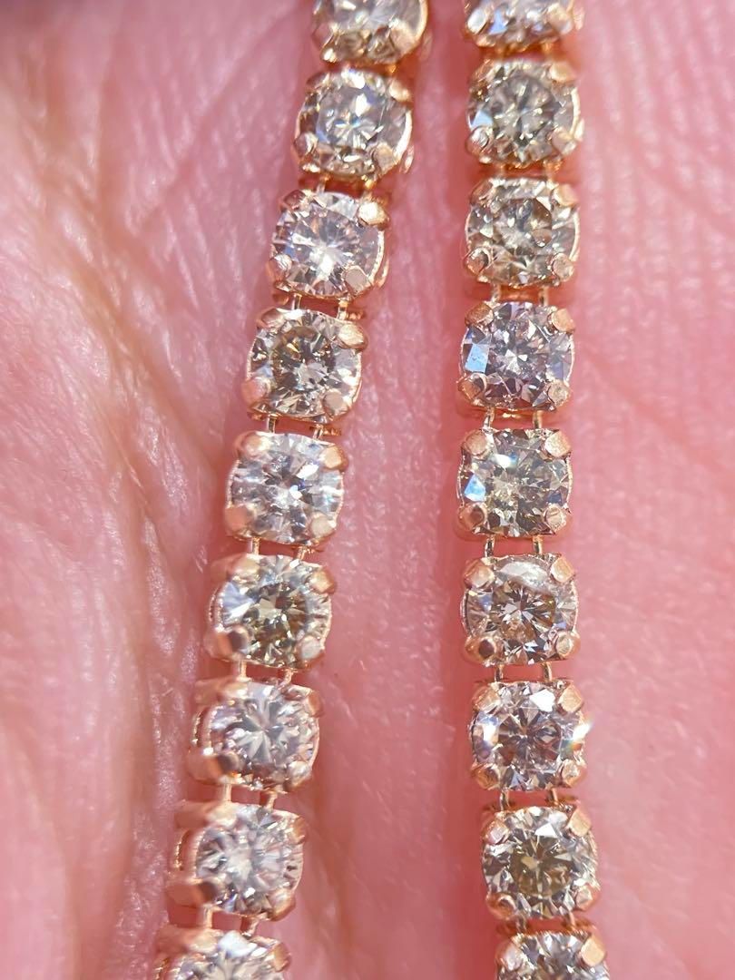 新品】K18PGダイヤモンド3.00ctテニスブレス - メルカリ