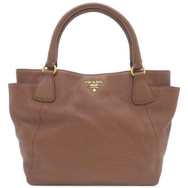 プラダ PRADA 2WAYバッグ メタルロゴ レザー PALISSANDRO ゴールド金具