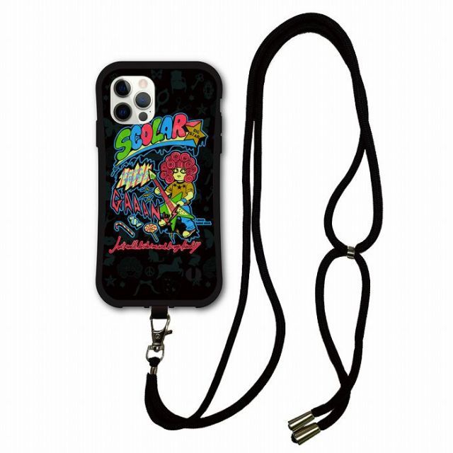 [iPhone15] スマホショルダー付 スカラー iPhone15 Plus ケース 耐衝撃 i-coronケース iPhone16 15 14 Pro 13 12 11 Pro Max スマホケース アイフォン 全機種対応 スマホカバー scolar ブラ