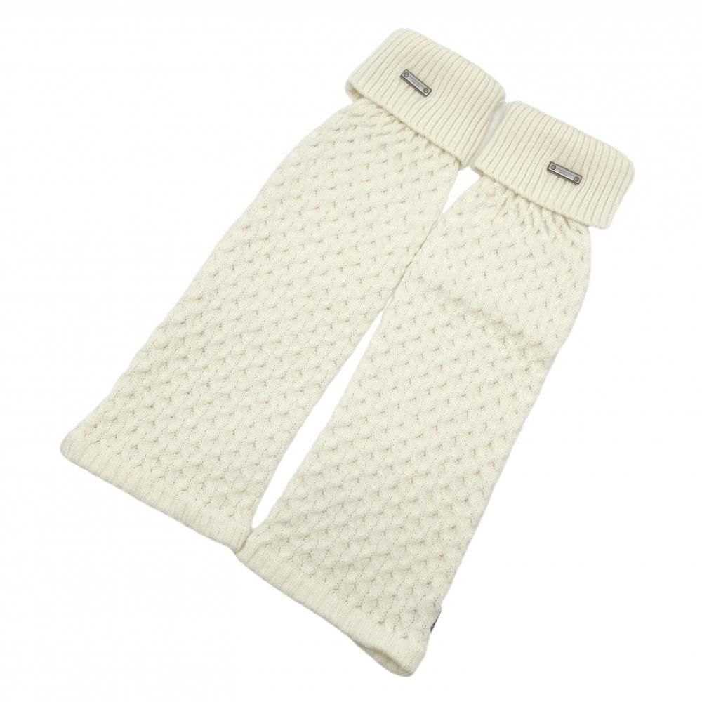 超 マスターバニー ニットレッグウォーマー 白 ロゴ レディース ゴルフウェア MASTER BUNNY EDITION