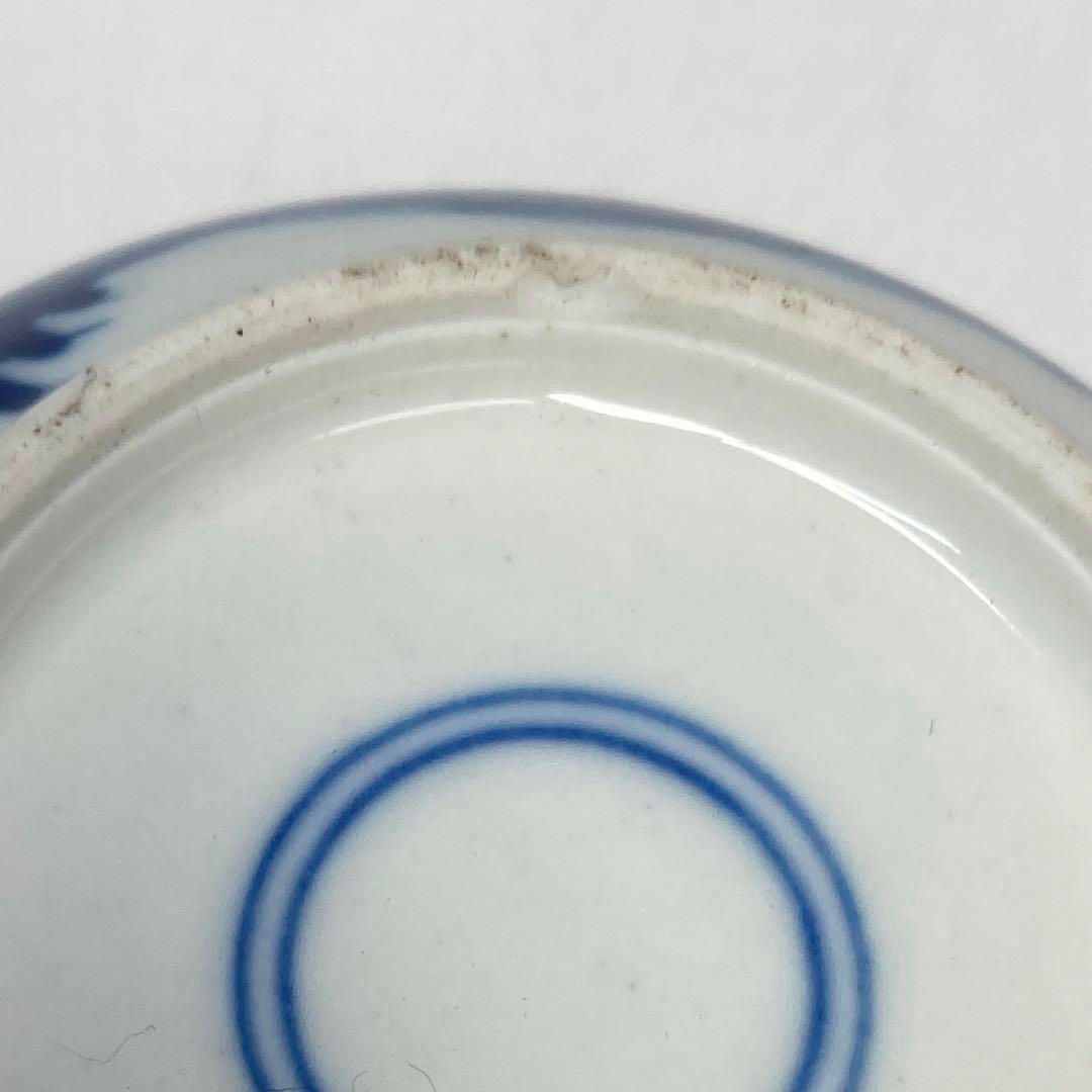 中国　清朝時代　雲龍図　青華　香合　木箱付　トヒサ　本さ5-0512☆ 中国 清朝時代 雲龍図 青華 香合 木箱付 トヒサ 本さ5-0512