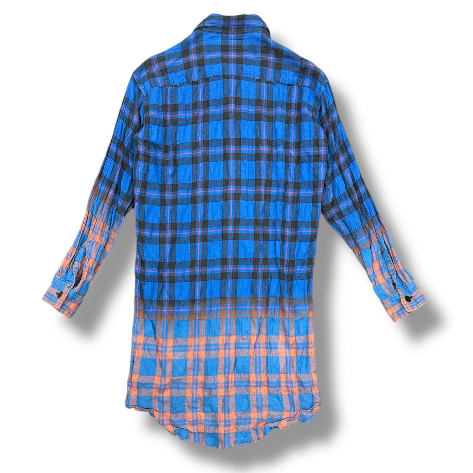 国内正規 SAINT LAURENT PARIS Gradation Long CheckShirt 