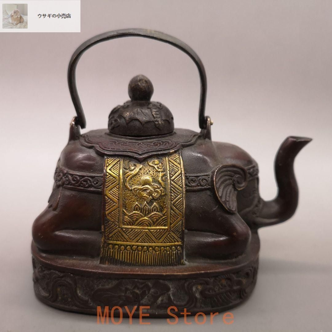 銅器 象壺 招財 吉祥 徳利 水筒 茶器 茶道具 装飾品 置物 WWW_IBETON_RU
