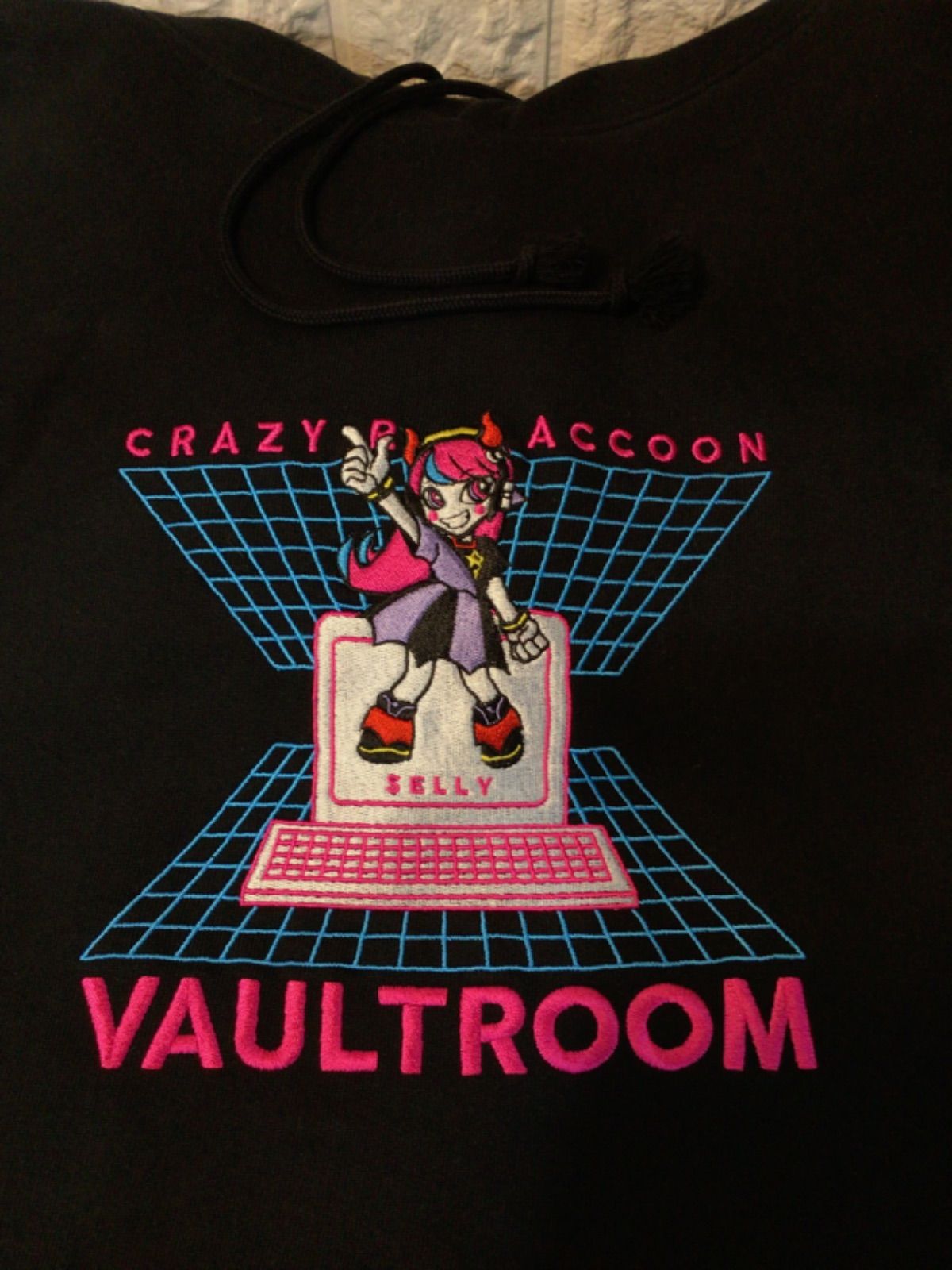 vaultroom × Selly Hoodie /size L vaultroom × Selly Hoodie BLK SizeL