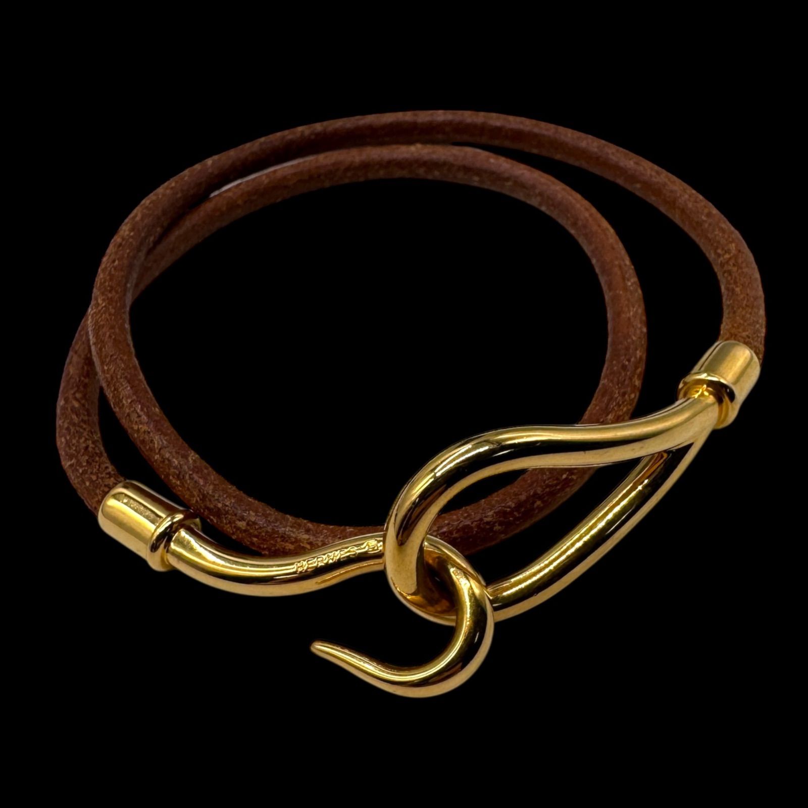 HERMES エルメス ジャンボレザー チョーカー ブレスレット ゴールド金具 ジュエリー き