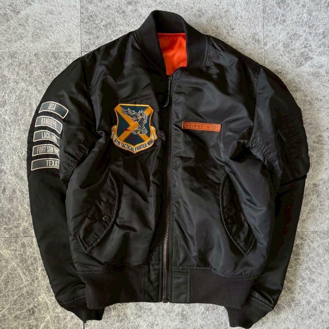 ドラゴン刺繍 ブラック MA-1フライトジャケット ドラゴン刺繍 ブラック