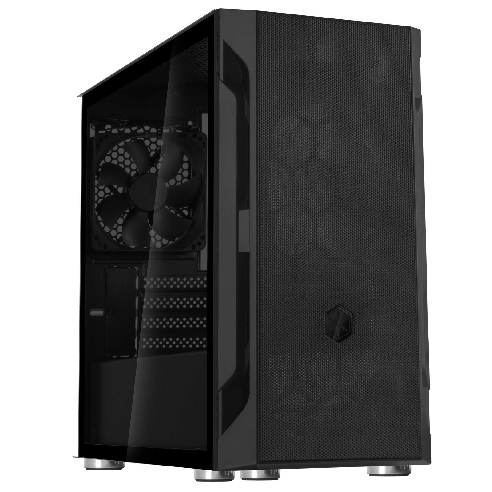 Silver Stone FARA H1 メッシュフロント 強化ガラス ミニタワー型PCケース micro-ATX SST-FAH1MB-G 日本正規代理店品