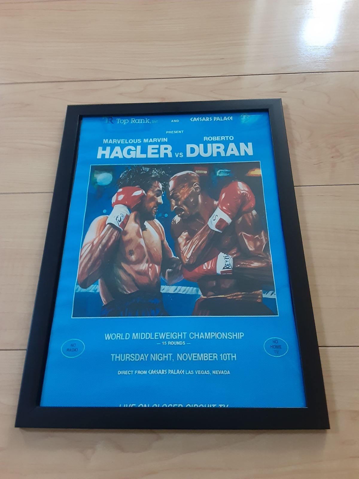 ROBERTO・ DURAN ロベルト・デュラン MARVELOUS MARVIN HAGLER マービン・ハグラー　ポスター フレームディスプレイ