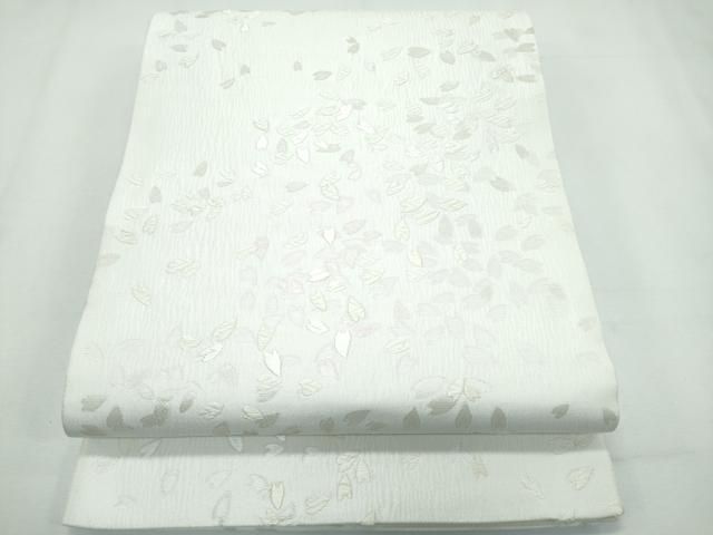 平和屋着物■極上　六通柄袋帯　唐織　舞花弁　銀糸　逸品　CZAA3056s5 平和屋着物□極上 六通柄袋帯 唐織 舞花弁 銀糸 逸品 CZAA3056s5