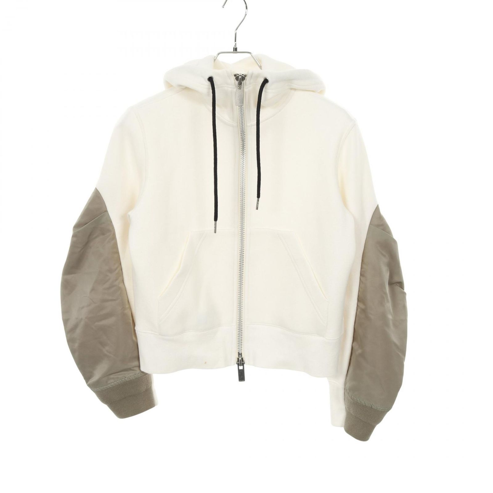 サカイ　sacai スポンジスウェットパーカー　1 sacai スポンジ スウェット × ナイロン ツイル フーディー