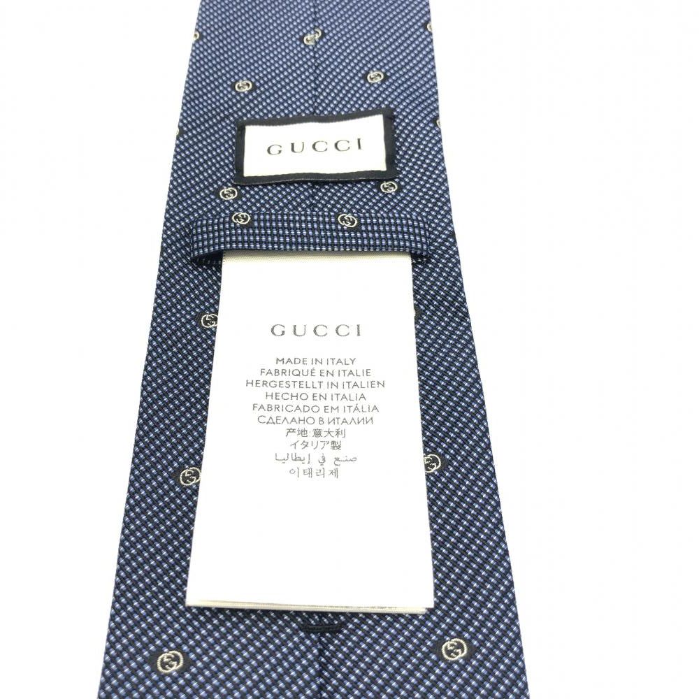 中古】GUCCI GANDOM インターロッキングG ネクタイ ブルー グッチ[17