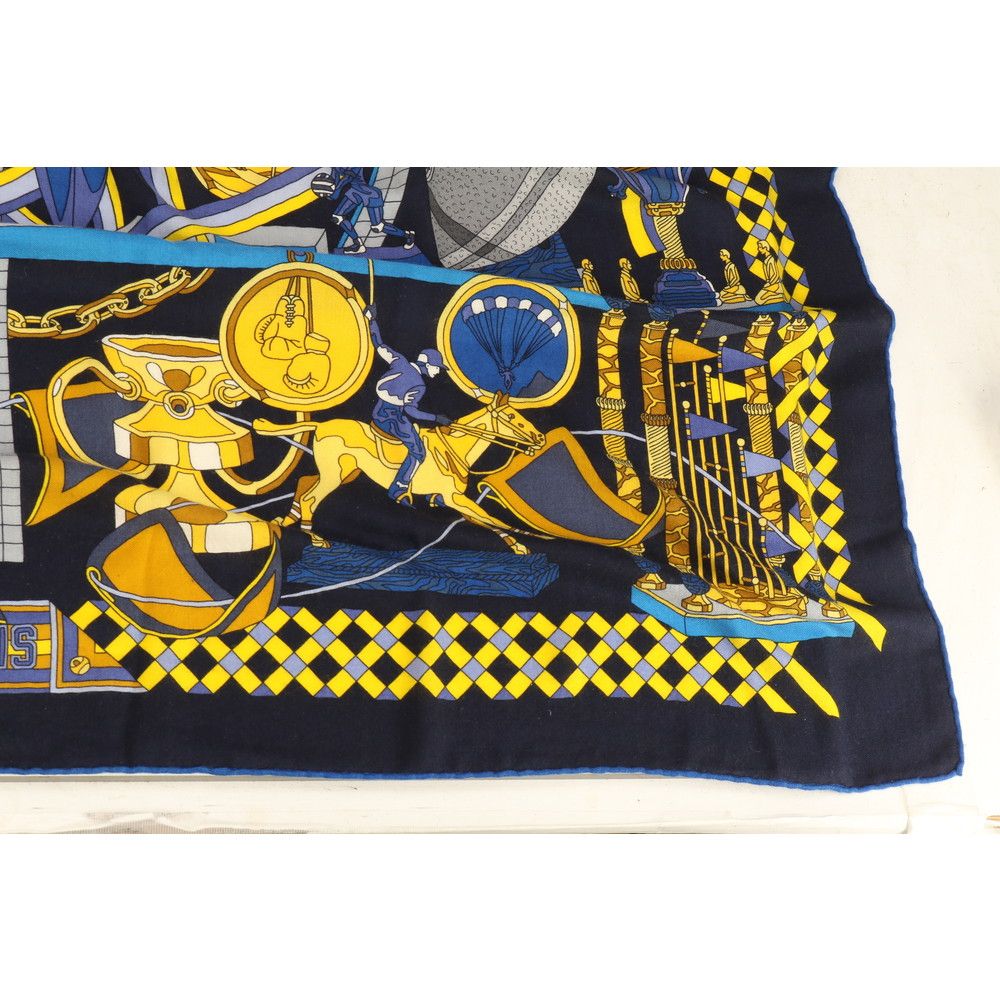 エルメス　カシシル　140　トロフィー 美品 エルメス タグ付 カレ ジェアン 140 LES TROPHEES