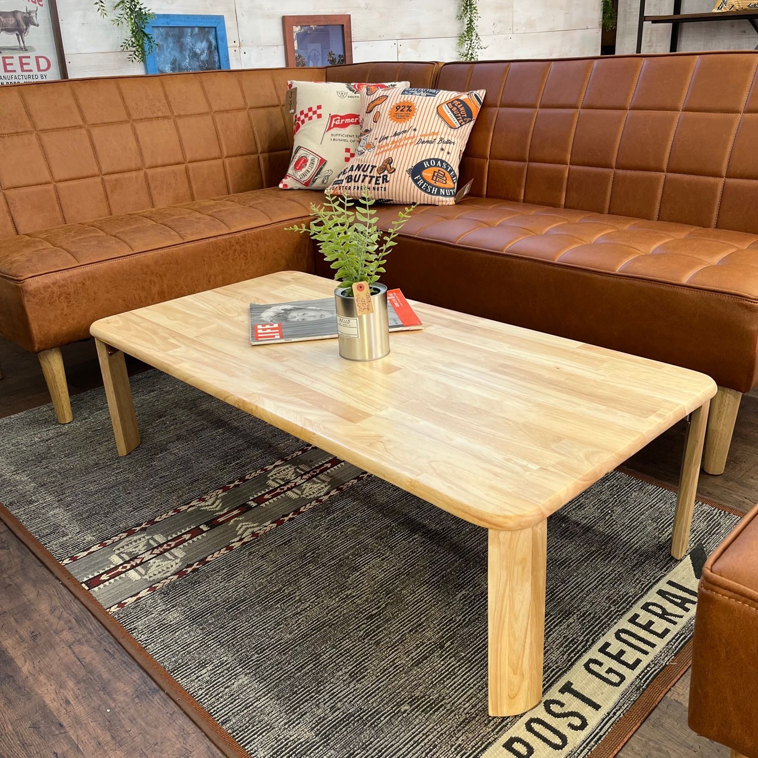 NEWウッディーテーブル120×60 折りたたみテーブル 長方形 ブラウン