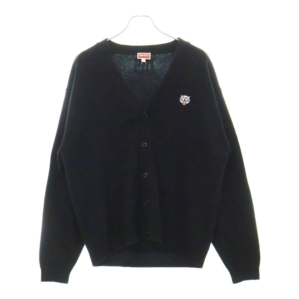 KENZO ケンゾー 25SS Happy Tiger Cardigan タイガーワッペン付 ニットカーディガン ブラック FF55CA7273LE