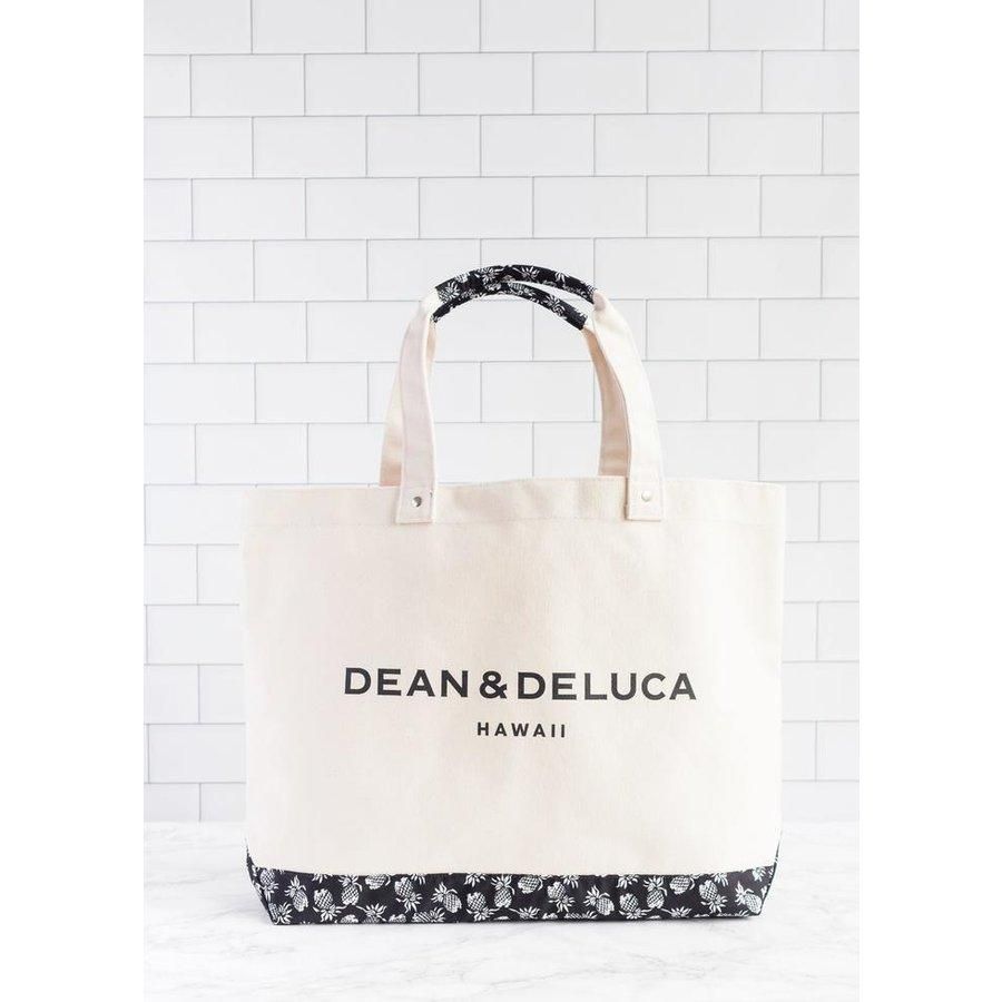 DEAN＆DELUCA  ディーン＆デルーカ ショルダーバッグキャンバス トートバッグ HAWAII限定 ハイビスカス柄 Natural 　Lサイズ