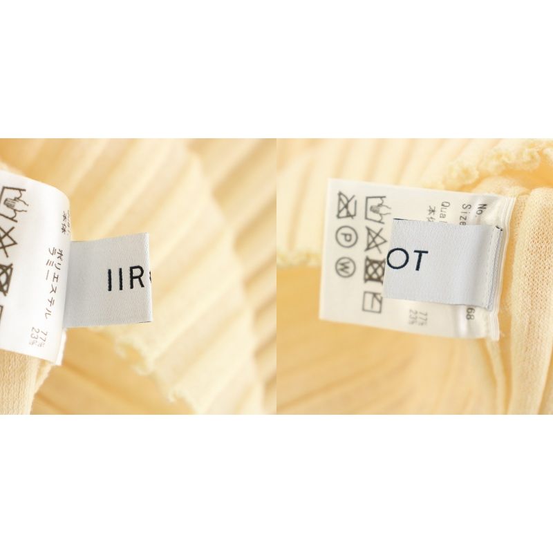 イロット IIROT 24SS ドライリブニット DRY RIB KNIT セーター ハイネック 五分袖 1 アイボリー 025-024-KT68 /YT ■BM レディース 中古】イロット IIROT 24SS ドライリブニット DRY RIB KNIT