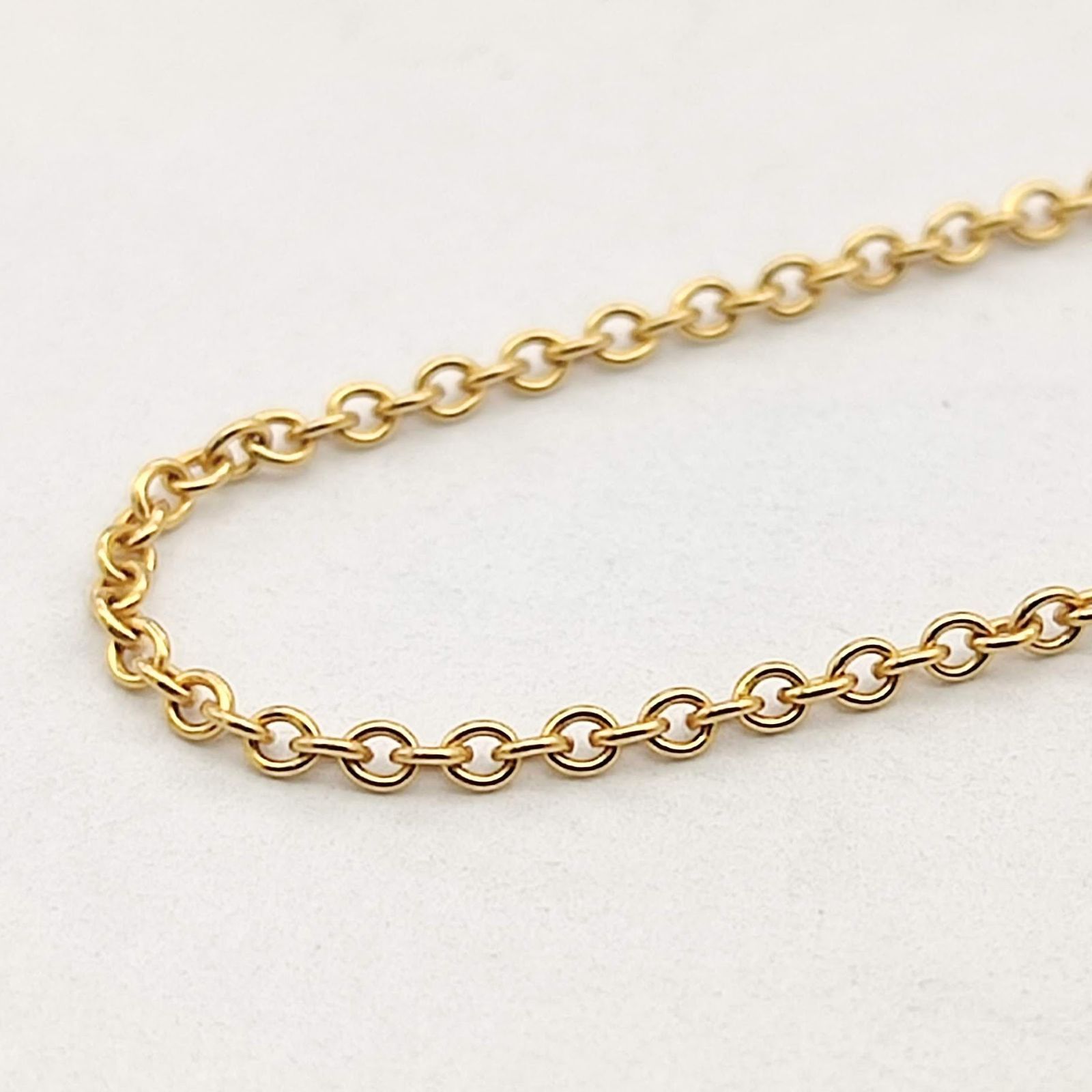 美品】Tiffany ティファニー ゴールドチェーンネックレス 750