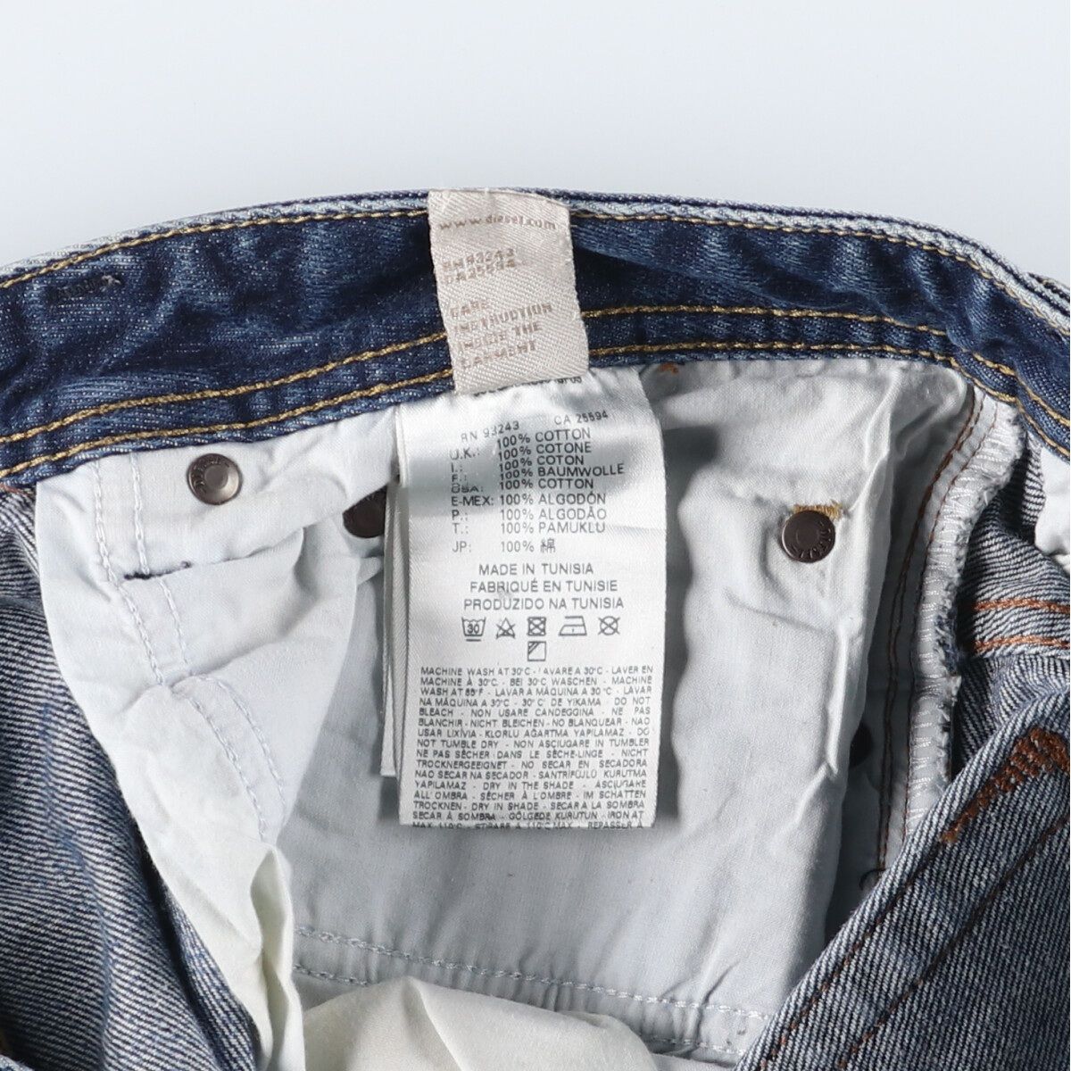 古着 ディーゼル DIESEL SAFADO スリム ストレート デニムパンツ