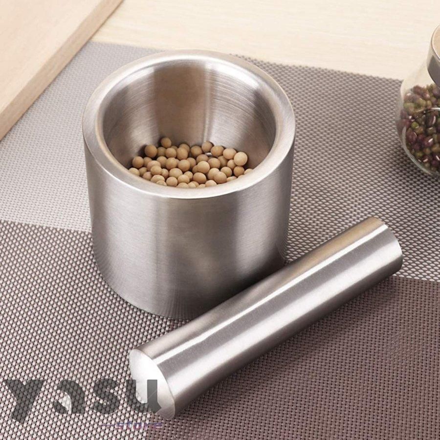 すり鉢 すり棒 乳鉢セット 乳鉢 乳棒 すりこぎ ステンレス 蓋付き 薬とスパイス粉砕用