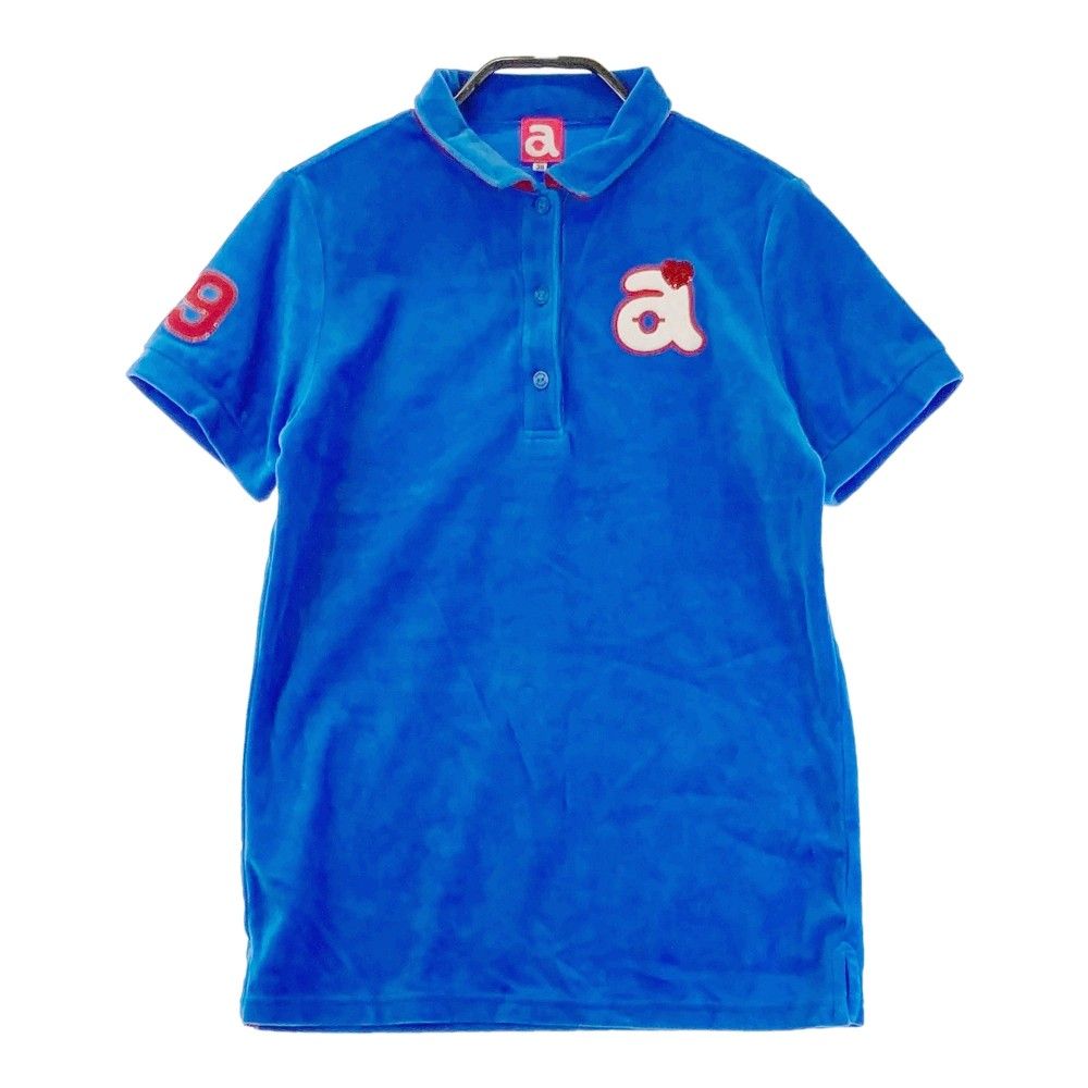 【美品】アルチビオ ポロシャツ 半袖 38サイズ サイズ：38 ARCHIVIO アルチビオ 半袖ポロシャツ ベロア ブルー系
