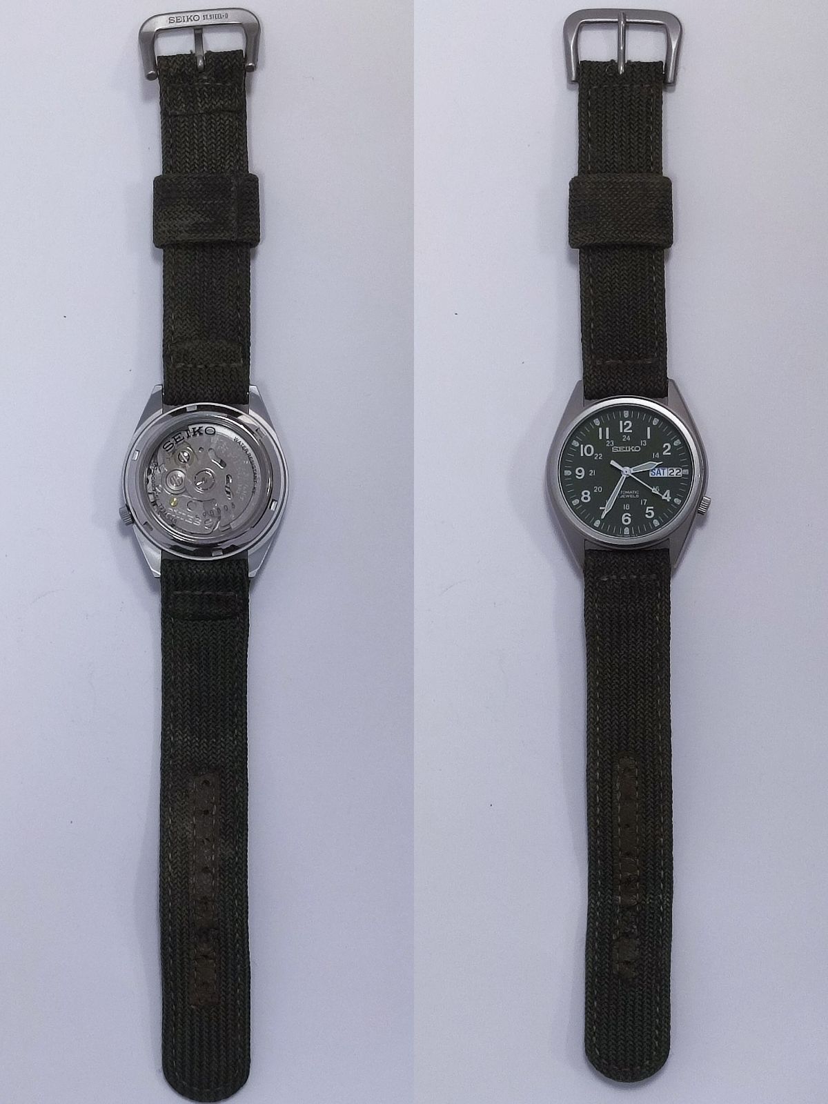 SEIKO セイコー 7S26-00D0 グリーン文字盤×シルバーケース デイデイト 