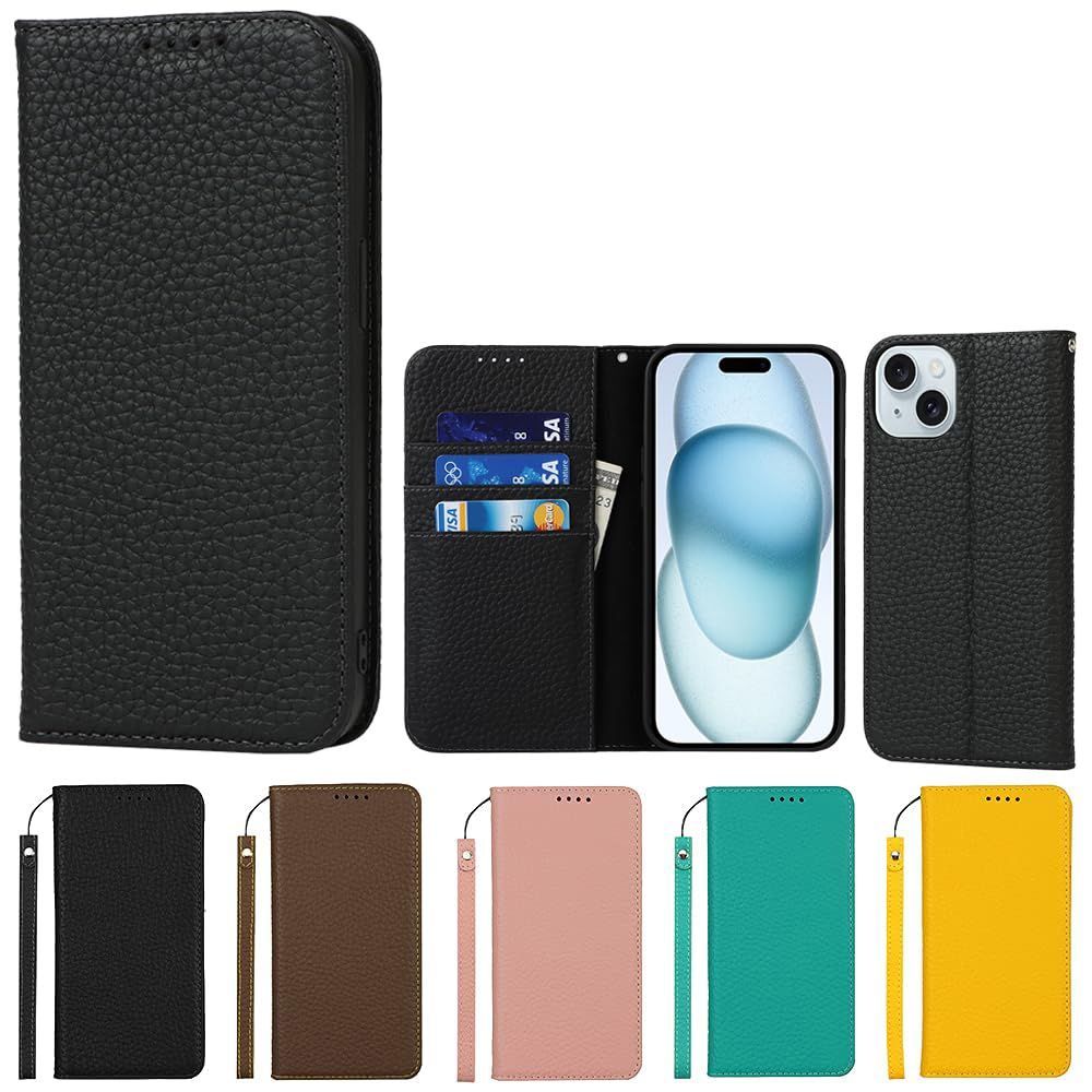 【人気商品】本革 手帳型 手帳型 携帯スマホカバー 本革 人気 15 おしゃれ 15 内蔵マグネット iPhone iPhone 耐汚れ 財布型カバー 耐衝撃 iPhone15 カード収納 牛革 軽量 ケース 人気 アイフォン -ブ