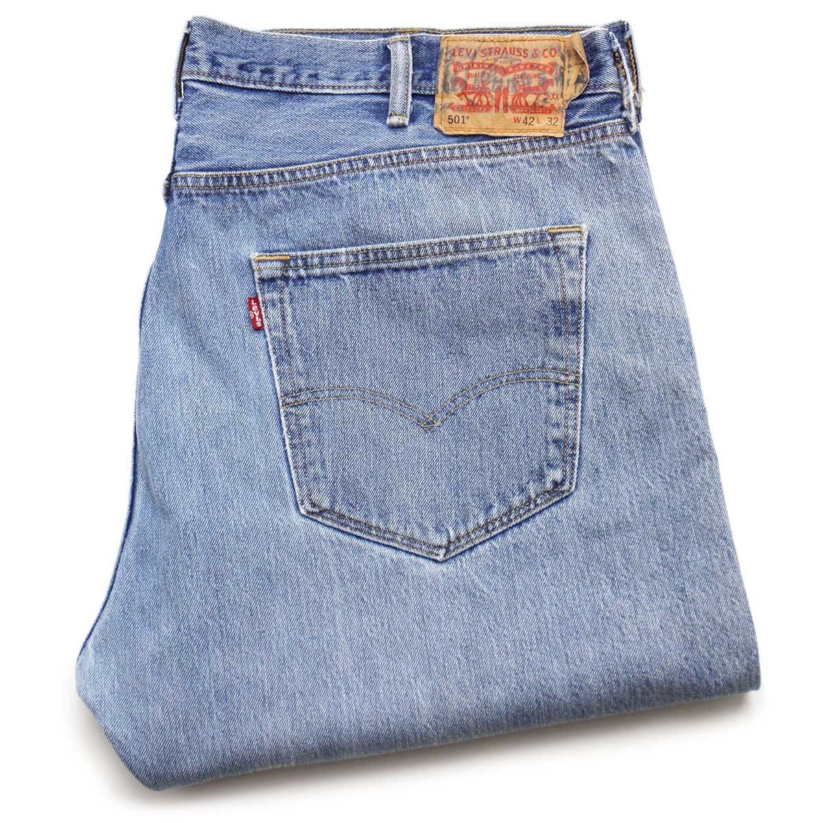 Levi'sリーバイス 501 カットオフ デニムパンツ w42SDP3123 ジーンズ ストレート オーバーサイズ ビッグサイズ - 感謝プライス