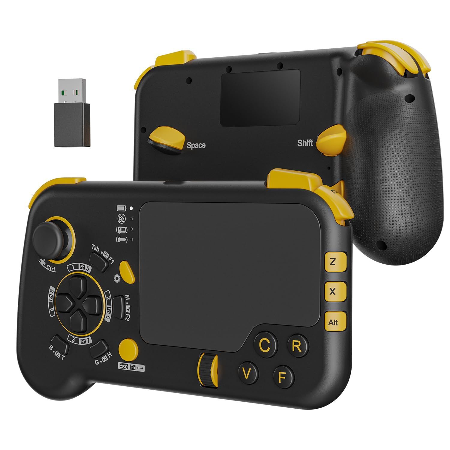 IFYOO GTP01 Pro 2.4G 無線 ゲーム タッチパッド ジャイロスコープ付き キーボードとマウス機能付き ゲームコントローラゲームパッド形状 PS5 PS4 Xbox X|S Xbox One PC Steam Windows 11 10